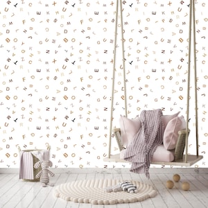 Scandinavian Wallpaper, Nordic Wallpaper, Peel and Stick Wallpaper, Boy Wallpaper, Nursery Wallpaper, Fabric Wallpaper