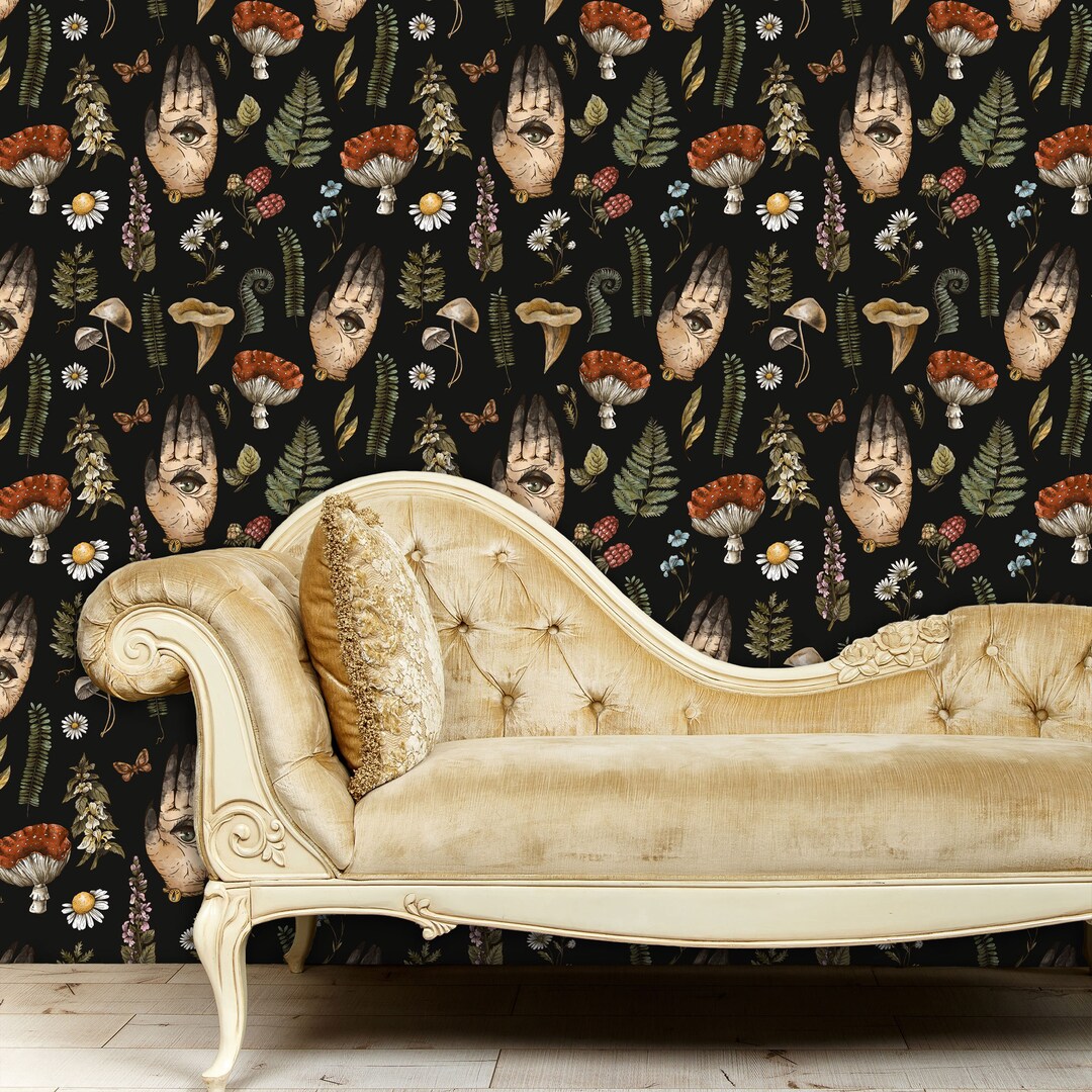 Mushroom Wallpaper, Forest Wallpaper, Moody Wallpaper, Dark Wallpaper ...