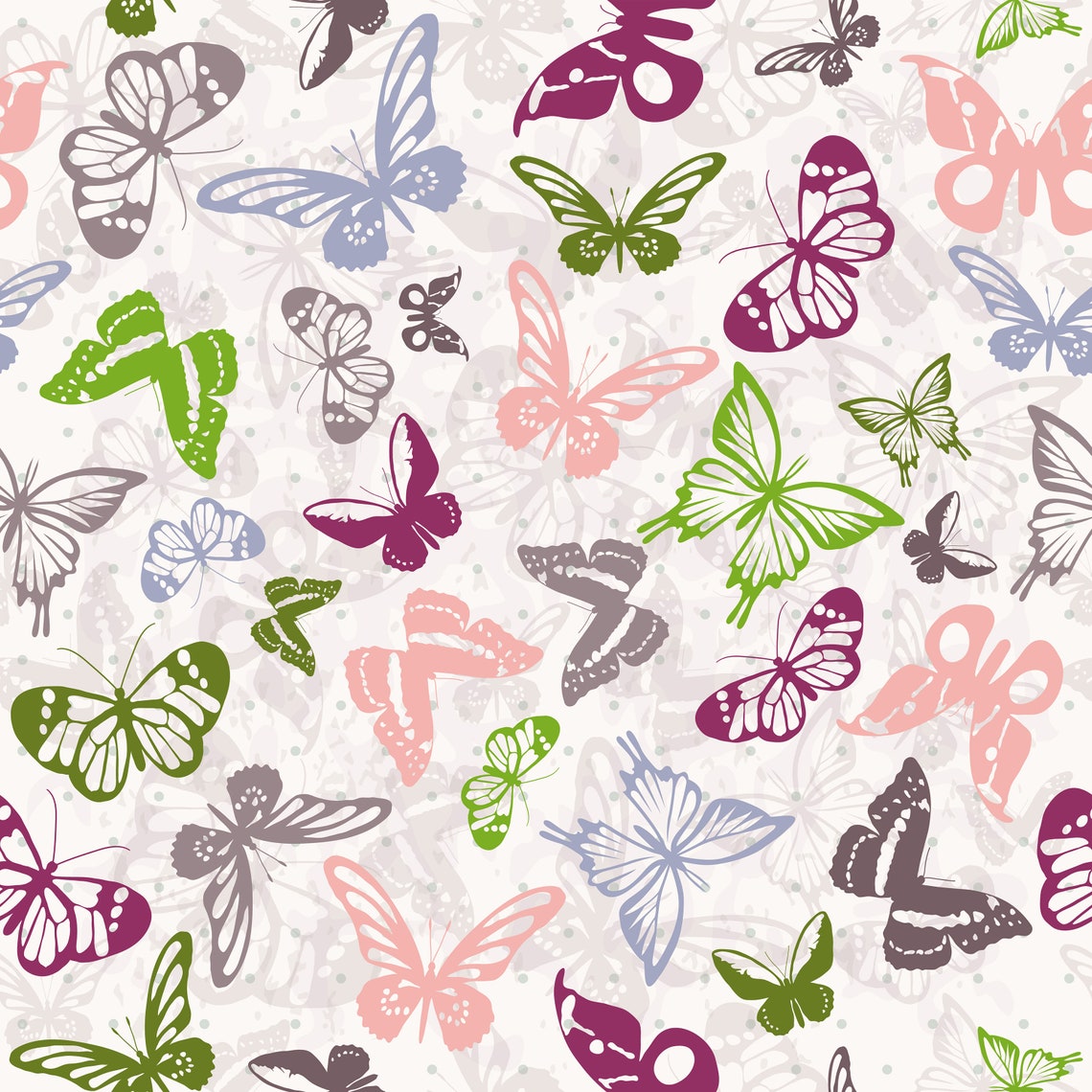 Butterfly Wallpaper Whimsical Wallpaper Girl Room Wallpaper | Etsy