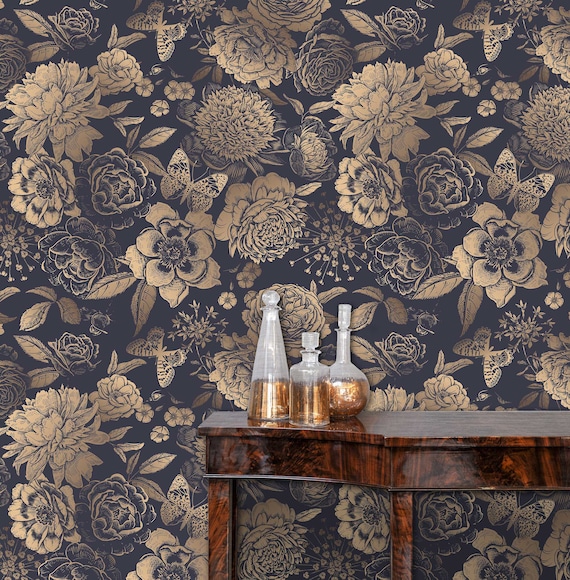 Moody Floral Peel And Stick Wallpaper