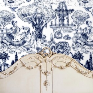 Victorian Wallpaper, Toile Wallpaper, Antique Wallpaper, Peel and Stick