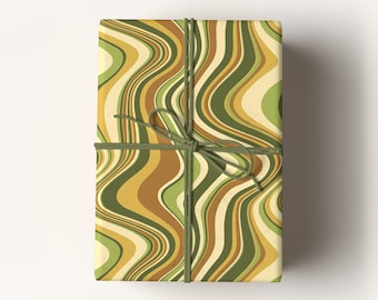 Mid Century Modern Wrapping Paper, Christmas Gift Wrap, Retro Gift Paper, Vintage Gift Wrapping, Eclectic Party Favors, Gift for Men