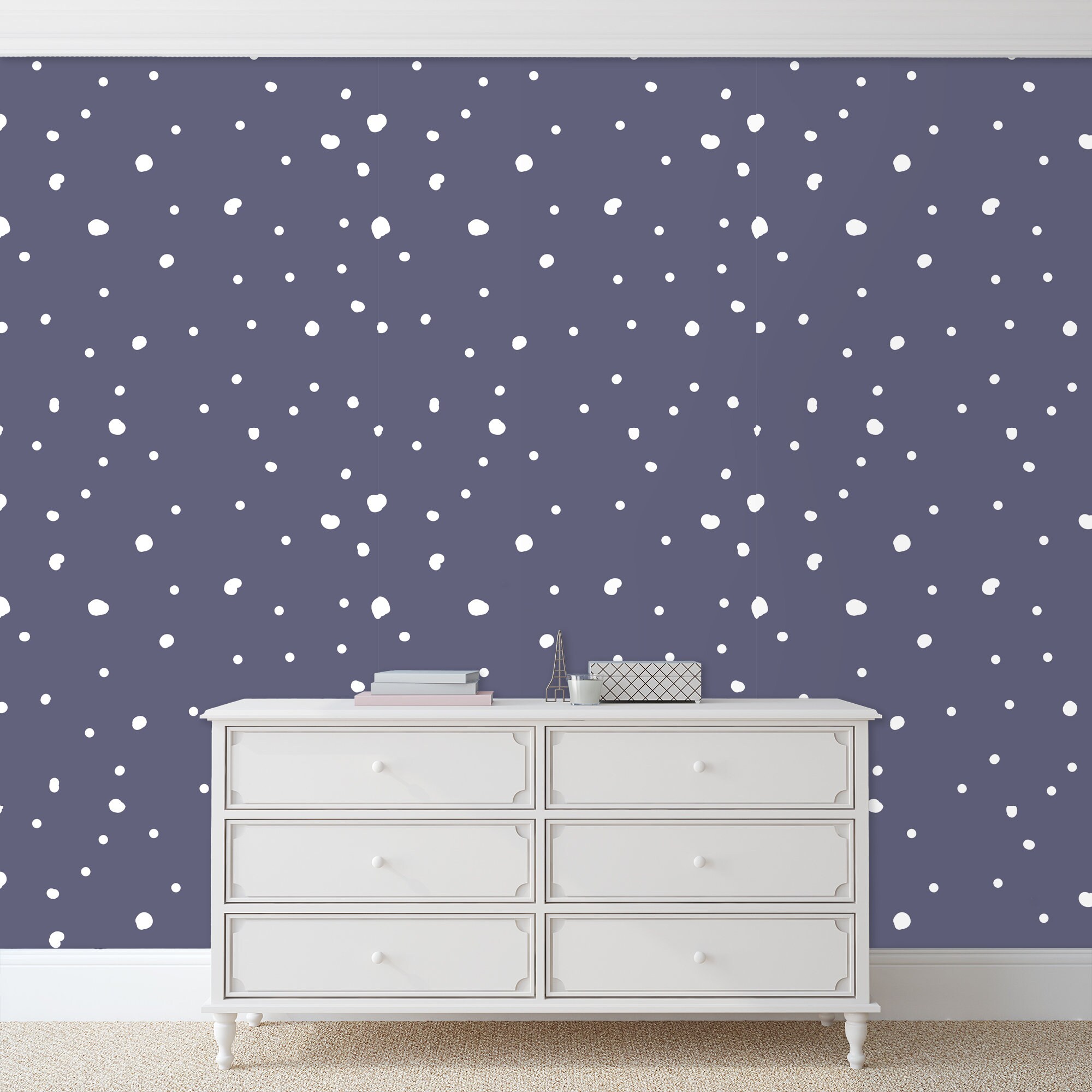 Polka Dot Wallpaper, Kids Room Wallpaper, Peel and Stick Wallpaper ...