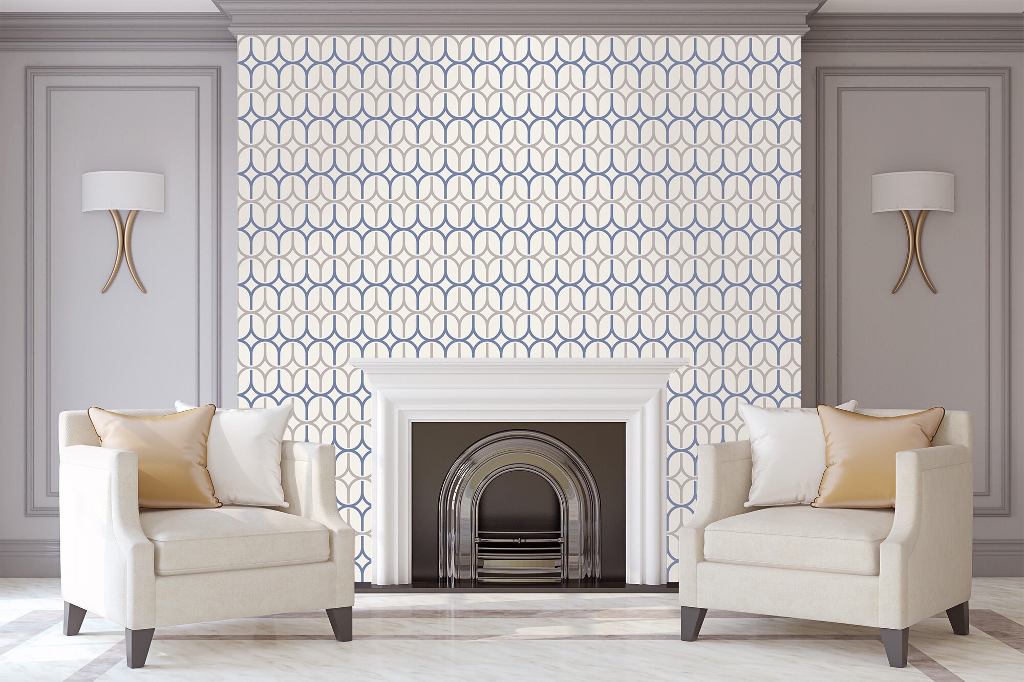 Mid-Century Wallpaper Retro Wallpaper Peel and Stick | Etsy