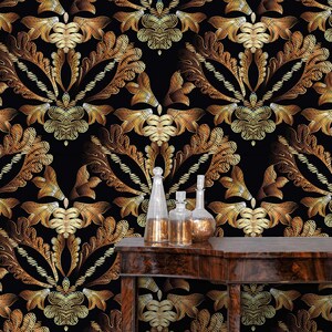 Victorian Wallpaper, Gothic Wallpaper, Art Nouveau Wallpaper, Dark Wallpaper, Peel and Stick Wallpaper, Fabric Wallpaper