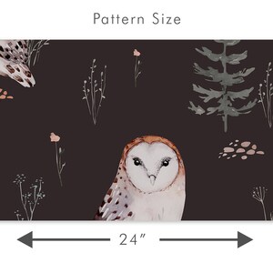 Peel and stick woodland owl dark wallpaper