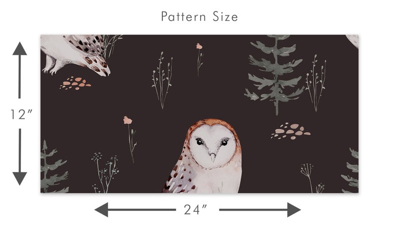 Peel and stick woodland owl dark wallpaper