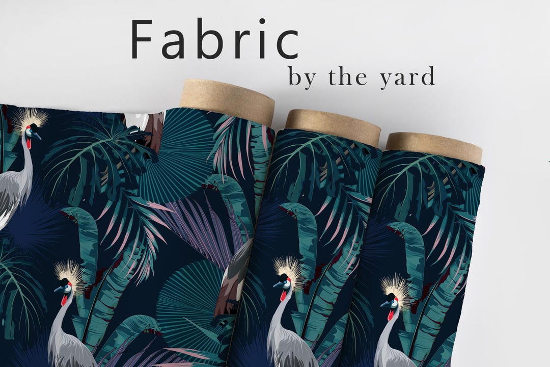 Tropical Fabric, Palm Material, Peacock Textiles, Botanical Design ...