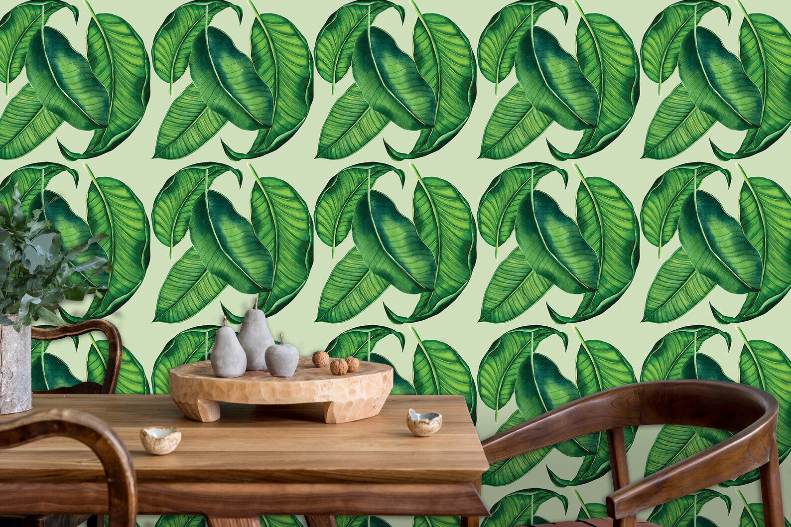 Palm Wallpaper Tropical Wallpaper Retro Wallpaper Peel and - Etsy