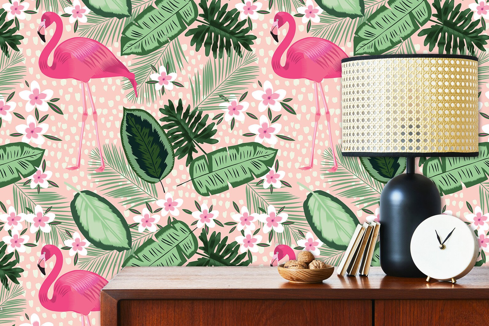 Palm Wallpaper Tropical Wallpaper Retro Wallpaper Mid - Etsy