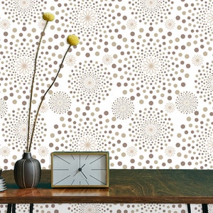 Retro Wallpaper, Mid Century Modern, Vintage Wallpaper, Starburst Retro Wallpaper, Peel and Stick Wallpaper, Fabric Wallpaper