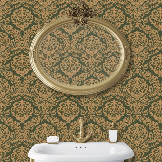 Victorian Wallpaper, Damask Wallpaper, Antique Wallpaper, Peel and Stick Wallpaper, Vintage Wallpaper, Fabric Wallpaper