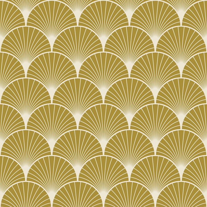 Art Deco Wallpaper Art Nouveau Wallpaper Retro Peel and Etsy