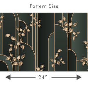 Grey and gold geometric Art Deco fabric peel and stick wallpaper pattern size graphic