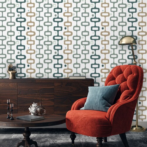 Retro Wallpaper Mid Century Wallpaper 60s Wallpaper - Etsy Retro Wallpaper Mid Century Wallpaper 60s Wallpaper - Etsy