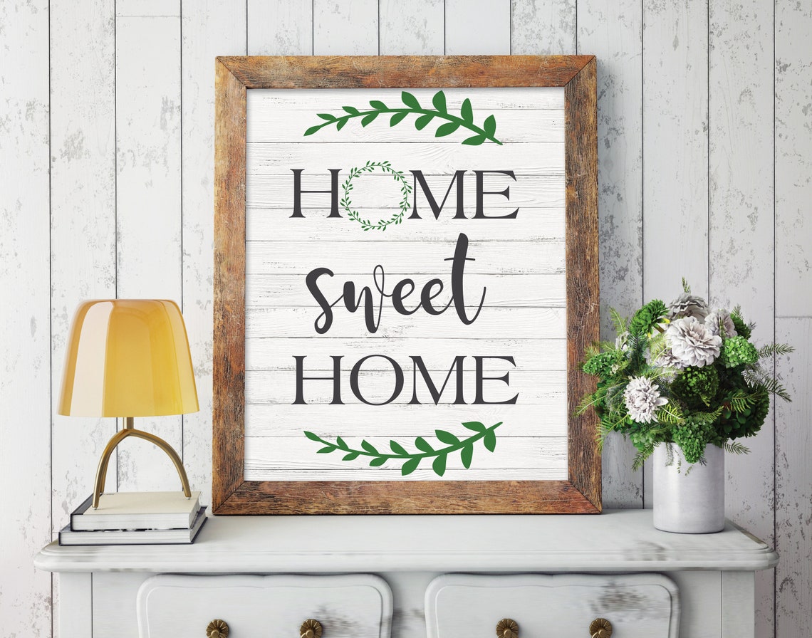 Home Sweet Home Sign Farmhouse Decor Rustic Country | Etsy