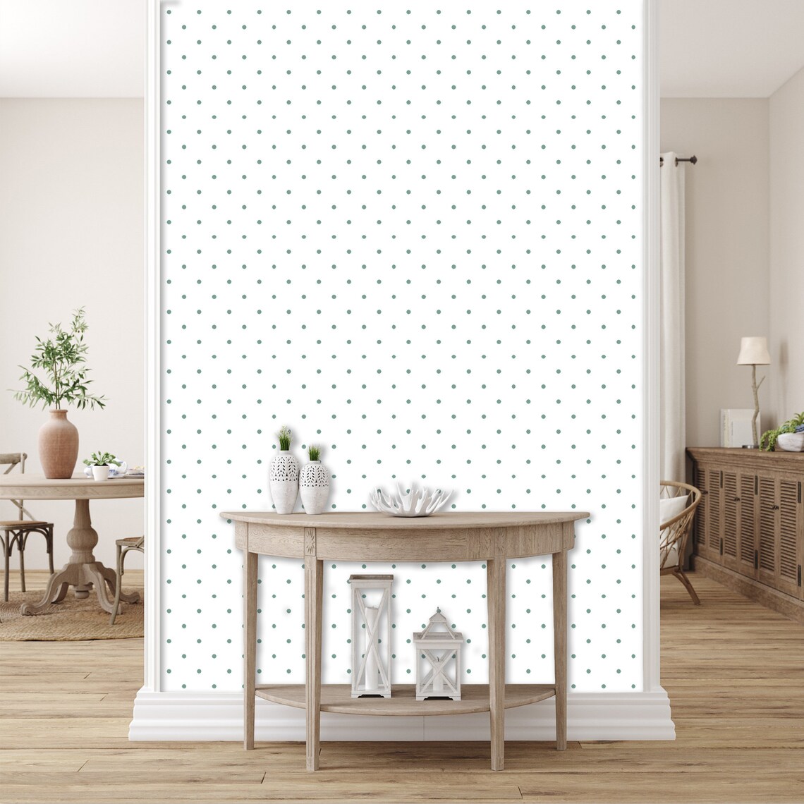 Geometric Wallpaper Polka Dot Wallpaper Peel and Stick | Etsy