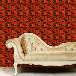 Gothic Wallpaper, Dark Wallpaper, Victorian Wallpaper, Moody Wallpaper, Floral Wallpaper, Peel and Stick Wallpaper, Fabric Wallpaper