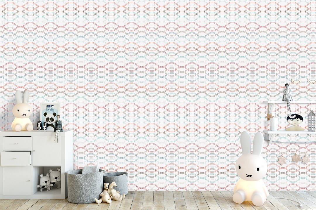Geometric Wallpaper, Kids Room Wallpaper, Peel and Stick Wallpaper ...