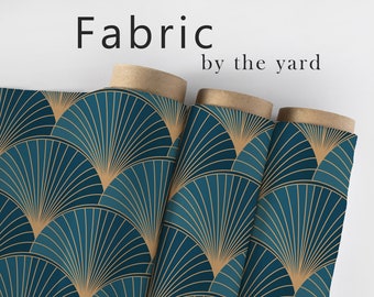 Art Deco Fabric, Art Nouveau Material, Geometric Textiles, Antique Design, 1920s Cloth, Vintage Fabric, Retro Pattern, Fabric By The Yard