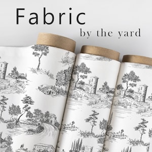 Tela Toile, Material Victoriano, Textiles Antiguos, Diseño Campestre Francés, Tela Vintage, Patrón Europeo, Tela Cortada a Medida