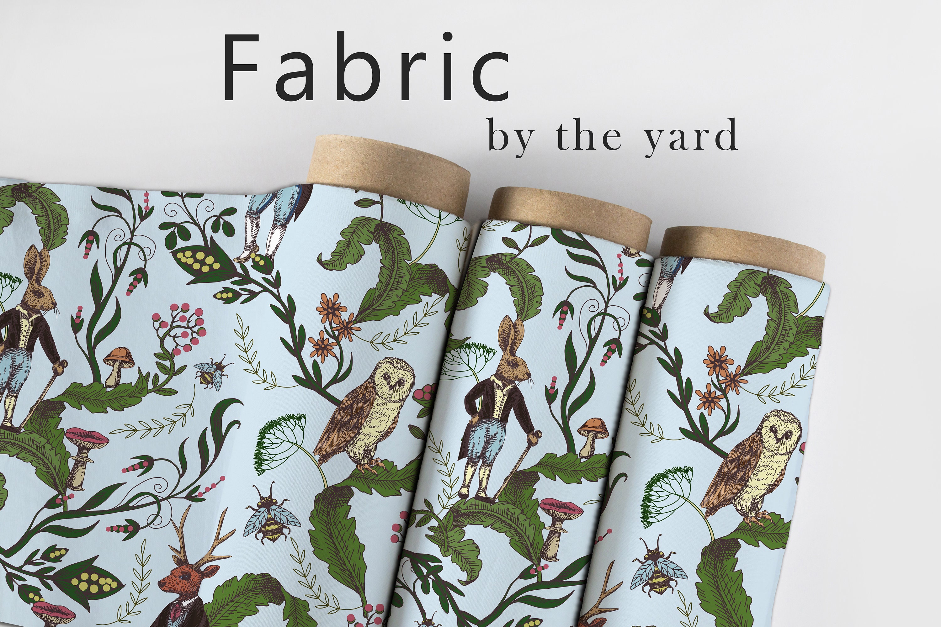 Fox Lair - Woodland Creatures - Dominika Godette - Cloud 9 Fabrics - Poplin Fox Lair - Woodland Creatures - Dominika Godette - Cloud 9 Fabrics - Poplin