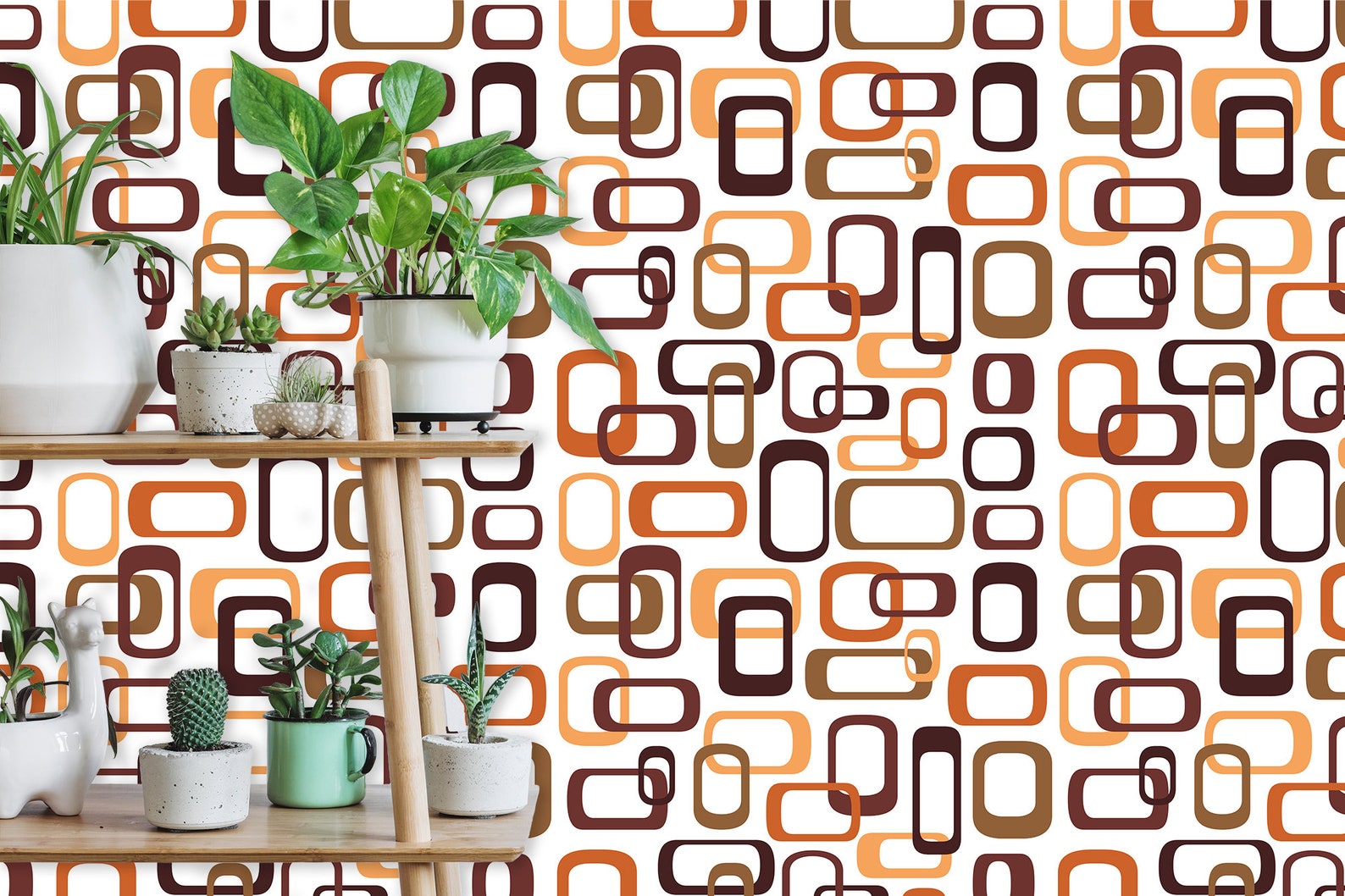 Mid Century Wallpaper 60s Wallpaper Peel and Stick Etsy