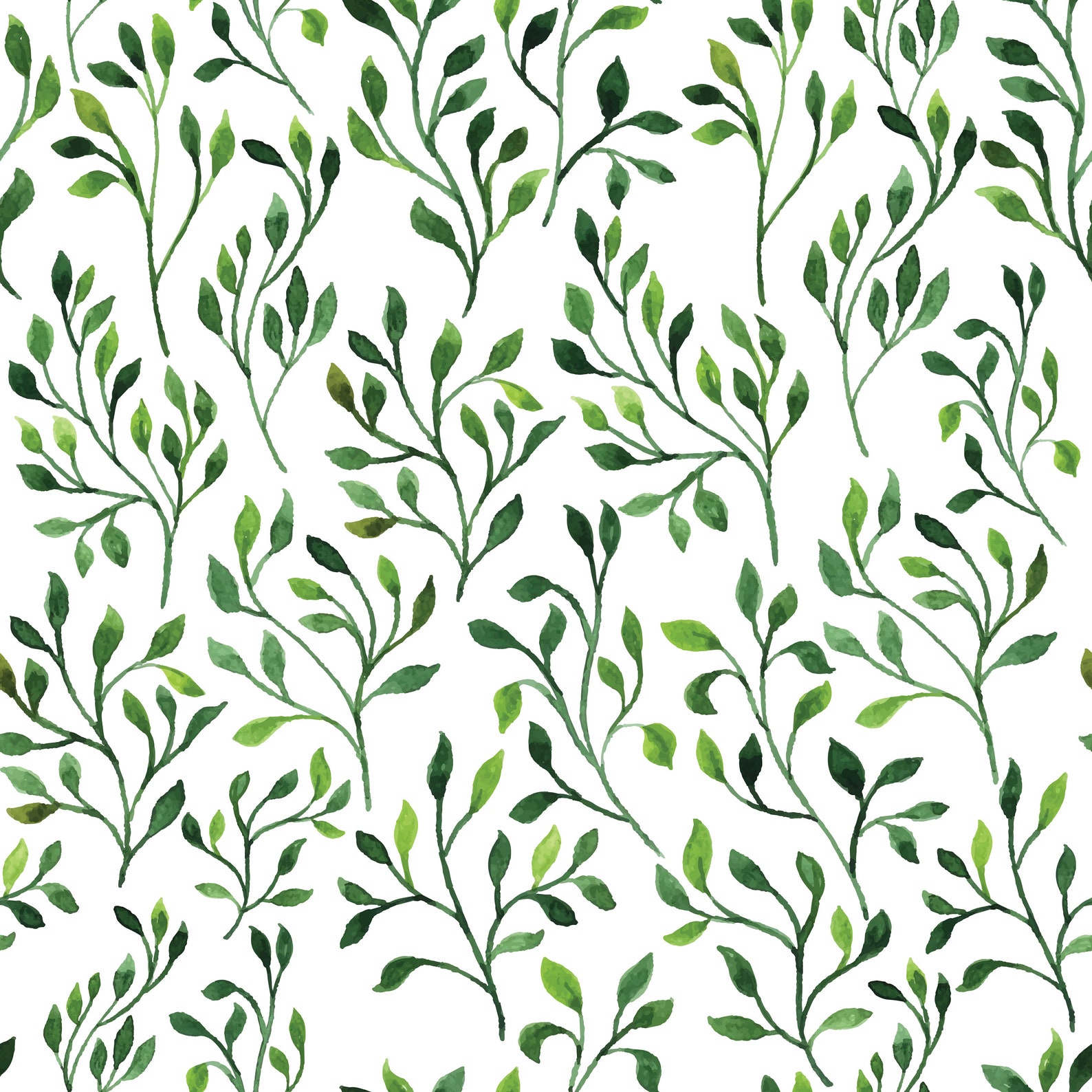 Botanical Wallpaper Watercolor Wallpaper Boho Wallpaper - Etsy