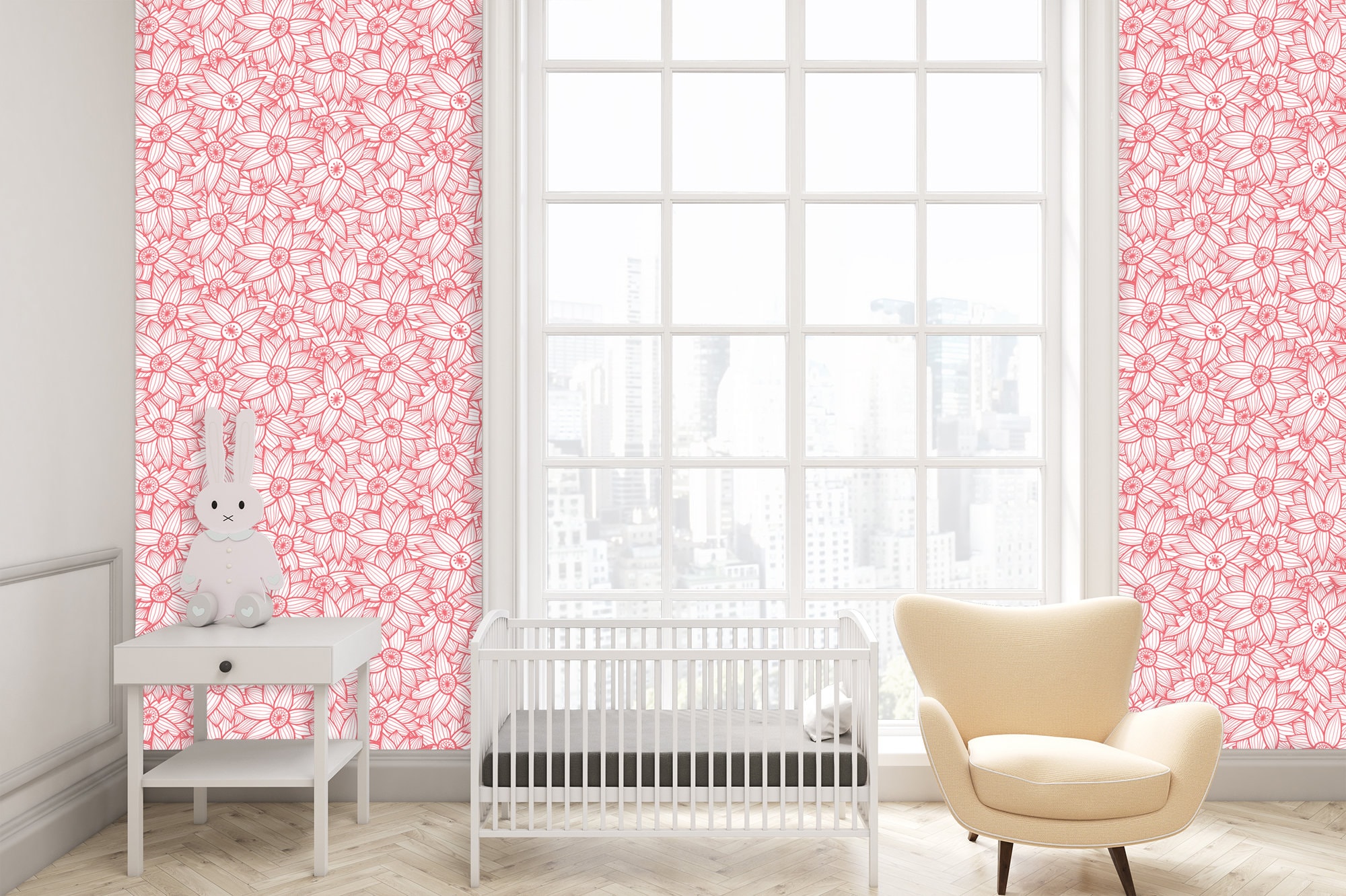 Botanical Wallpaper Girl Room Wallpaper Peel and Stick Etsy