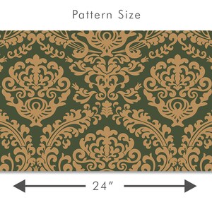 Antique Victorian damask peel and stick wallpaper
