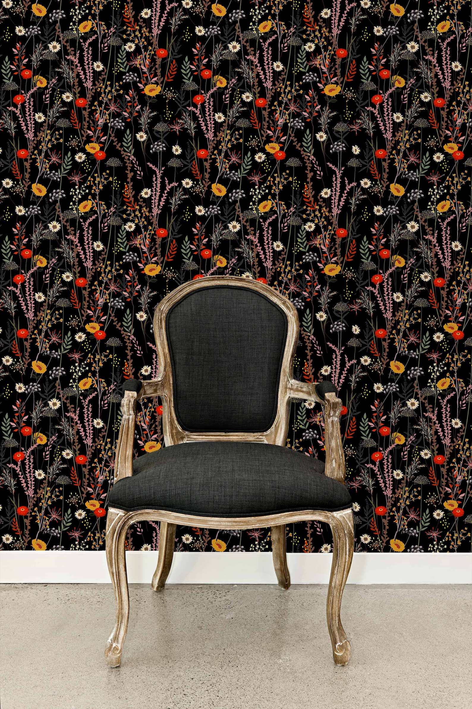 Moody Wallpaper, Botanical Wallpaper, Dark Floral Wallpaper, Victorian