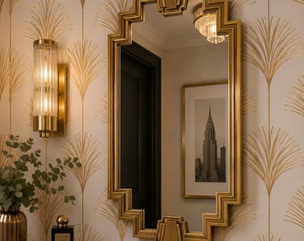 Art Deco Wallpaper, Retro Wallpaper, Mid Century Wallpaper, Peel and Stick Wallpaper, Art Nouveau Wallpaper, Fabric Wallpaper