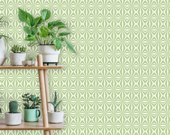 Retro Wallpaper, Mid Century Wallpaper, Peel and Stick Wallpaper, Vintage Wallpaper, Geometric Wallpaper, Fabric Wallpaper