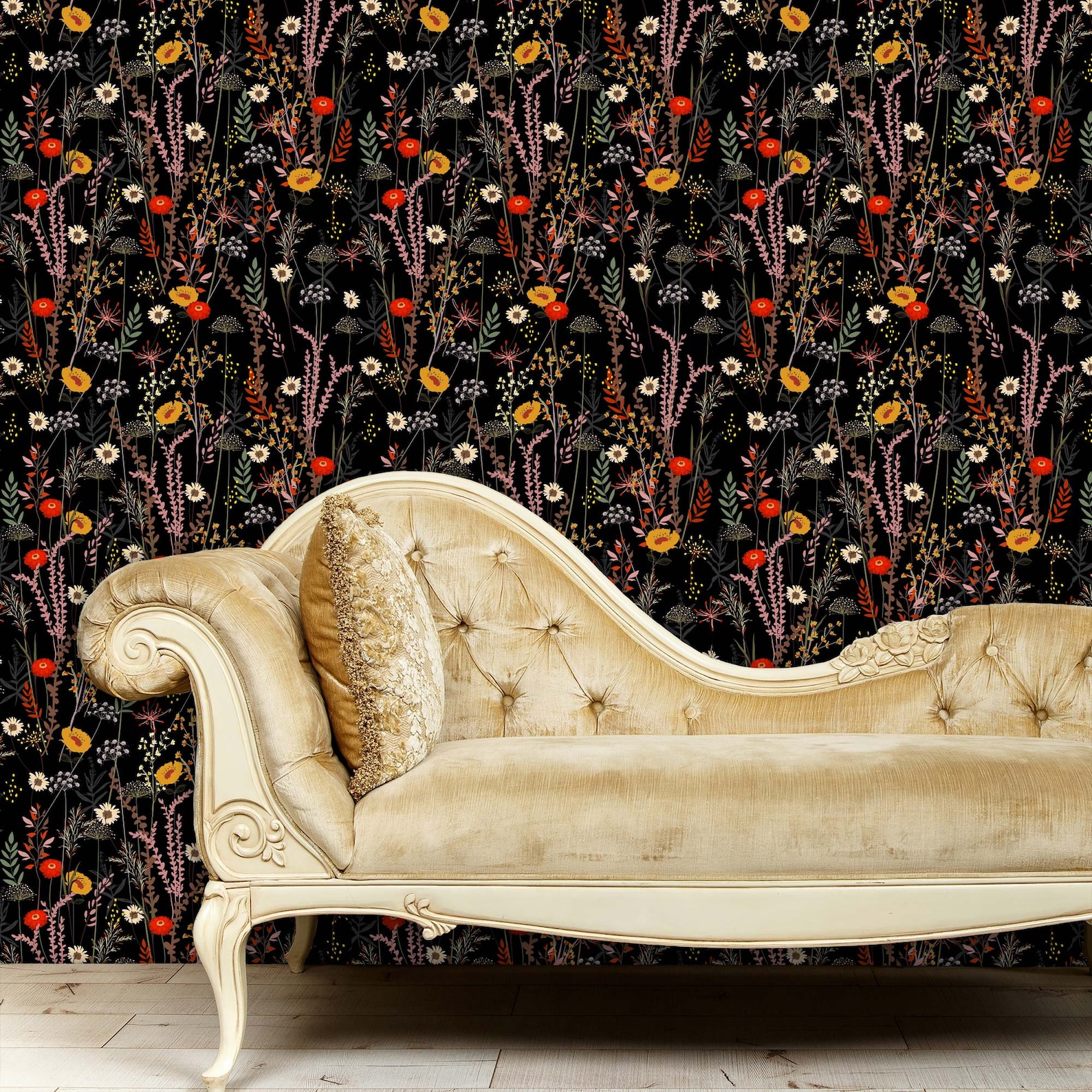 Moody Wallpaper, Botanical Wallpaper, Dark Floral Wallpaper, Victorian