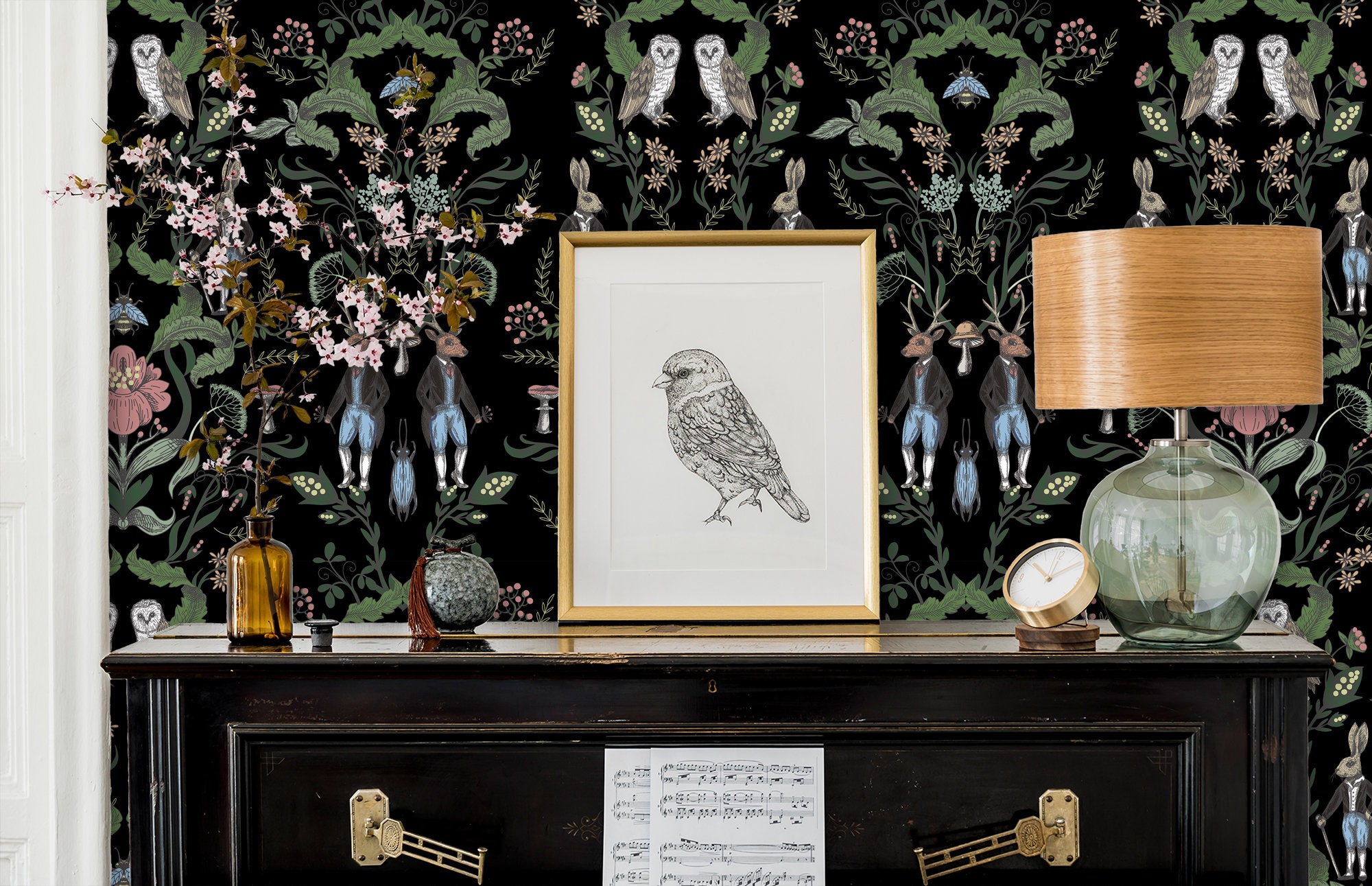 Victorian Wallpaper Vintage Wallpaper Peel and Stick - Etsy Canada