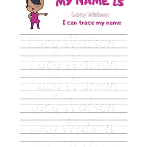 Trace Your Name Printable - Etsy