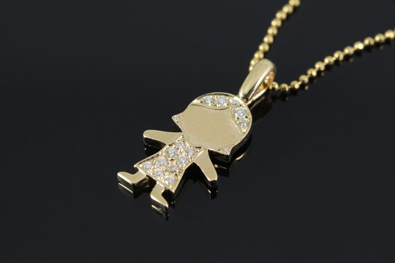 little girl diamond necklace