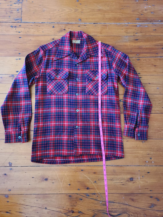 Vintage 50s McGregor Wool Button Up Shirt sz S - image 4