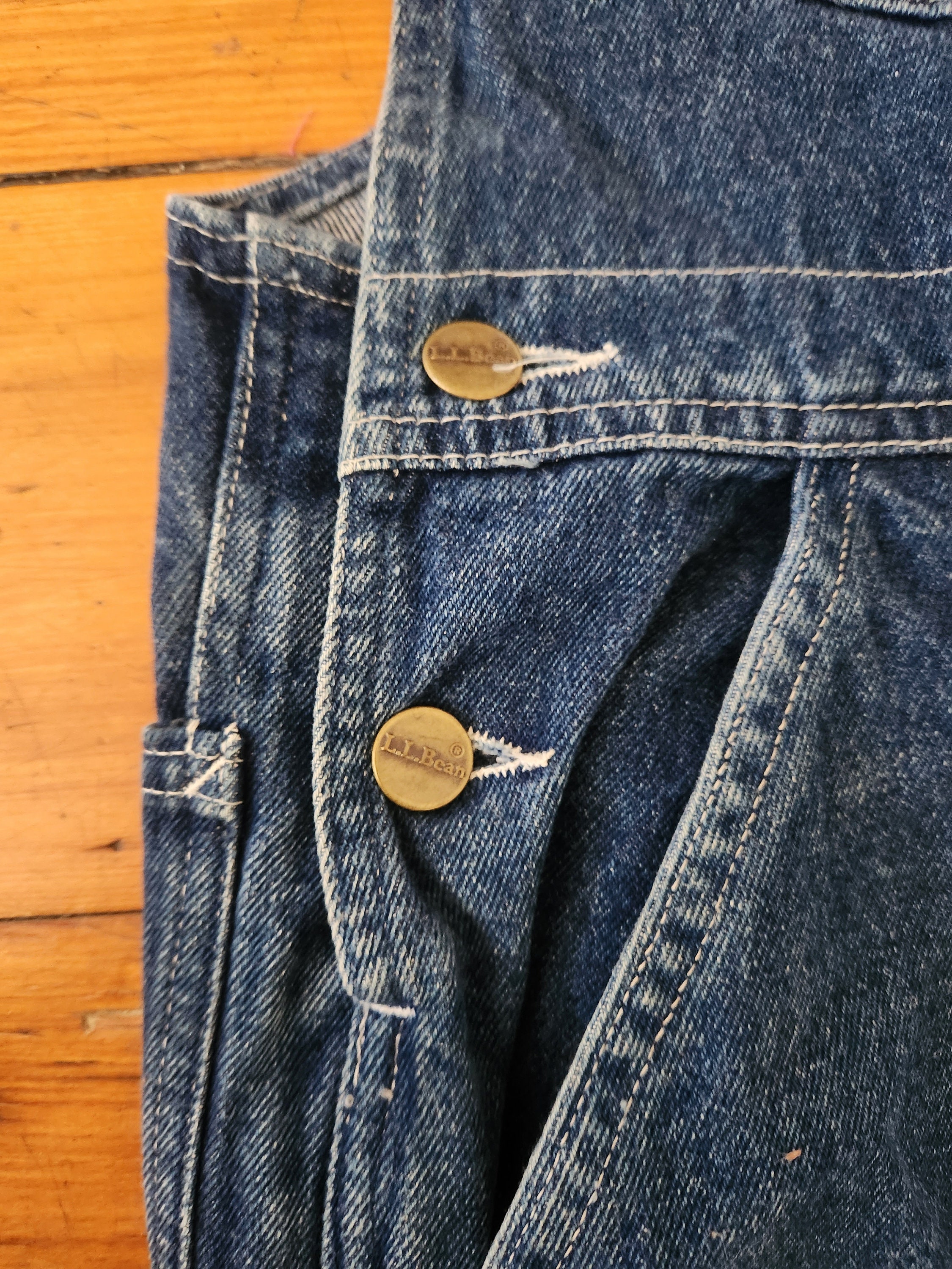 Vintage 70s/80s L.L. Bean Denim Overalls Sz 32/32 Made in