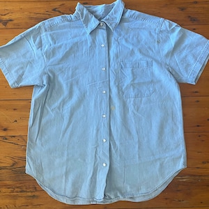 Vintage 90s Heavy Denim Button up Shirt sz XL