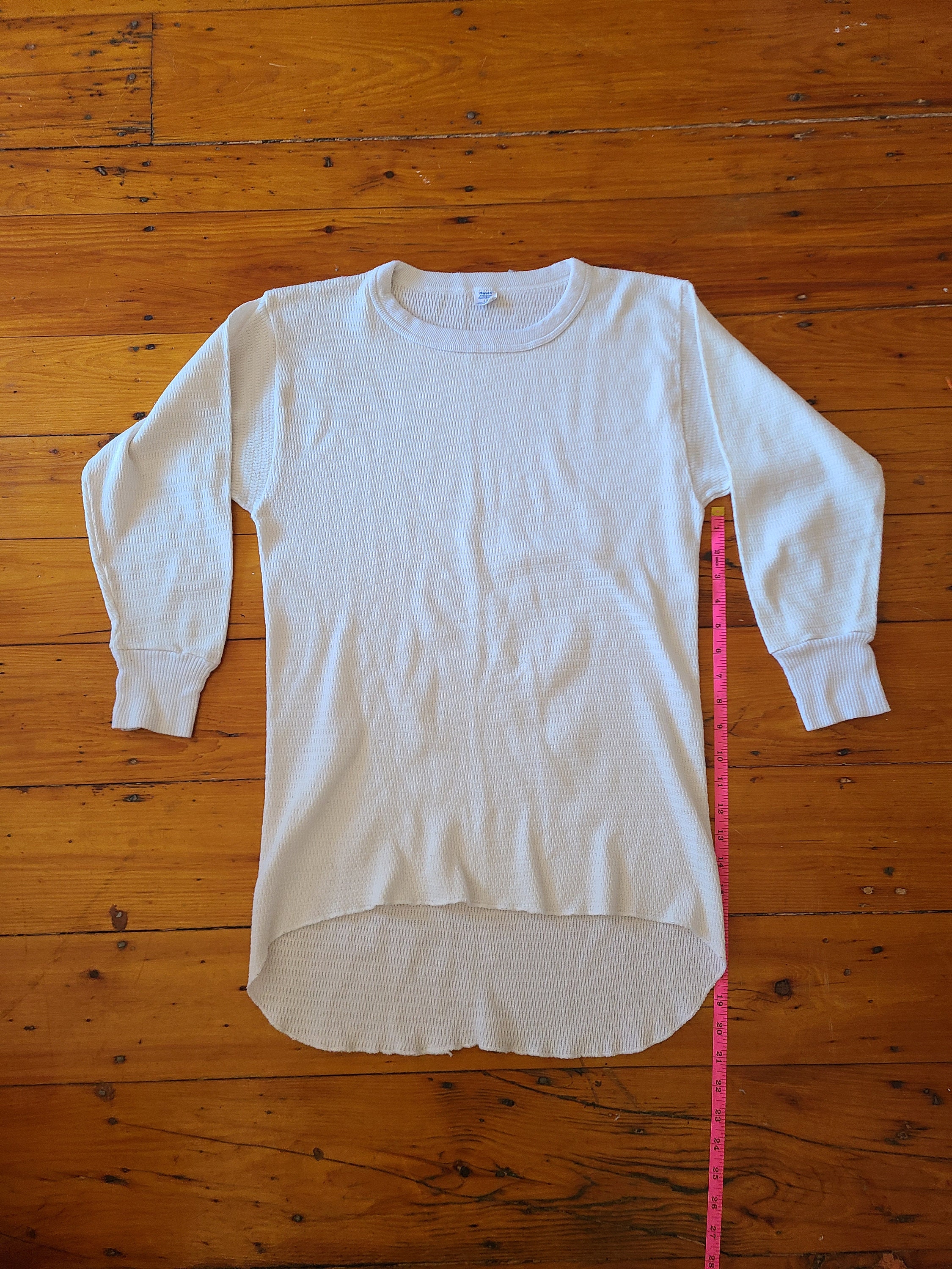 Vintage 80s Hanes Thermal Long Sleeve Shirt Sz L Made in USA - Etsy
