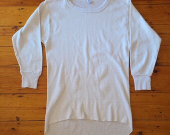 Vintage 80s Hanes Thermal Long Sleeve Shirt Sz L Made in USA - Etsy