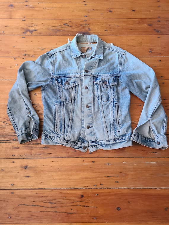 Vintage 80s Levis Denim Jacket Made in USA Sz L - image 1