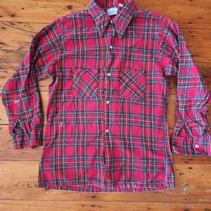 Vintage 60&#39;s 70&#39;s KMart Plaid Flannel sz L