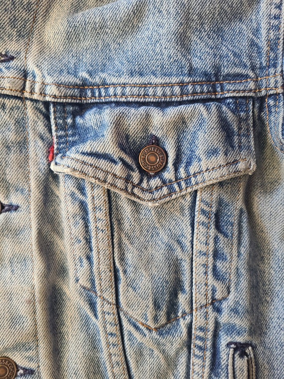 Vintage 80s Levis Denim Jacket Made in USA Sz L - image 5