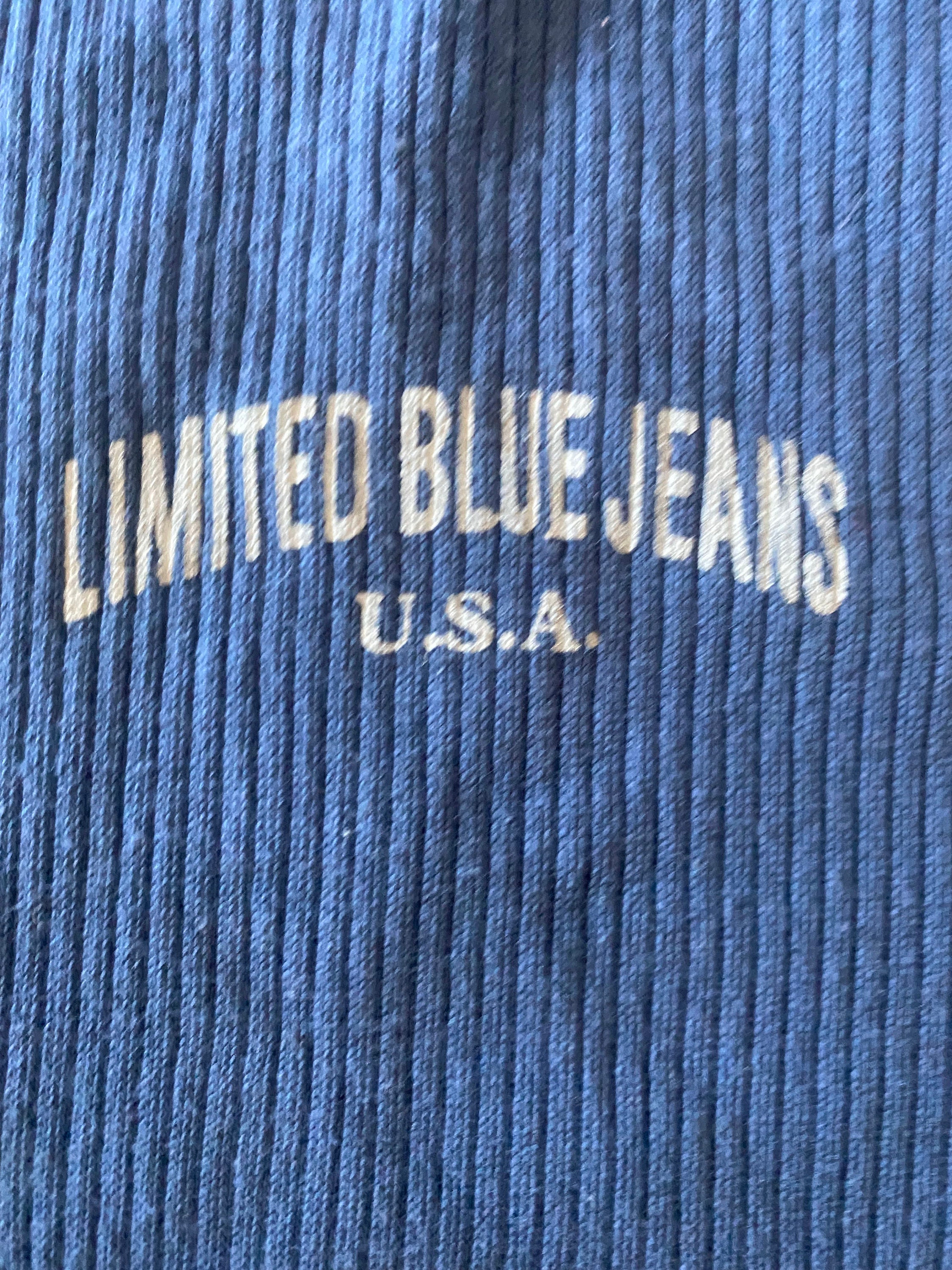 Vintage 90's Ribbed Limited Jeans T-shirt Sz L - Etsy