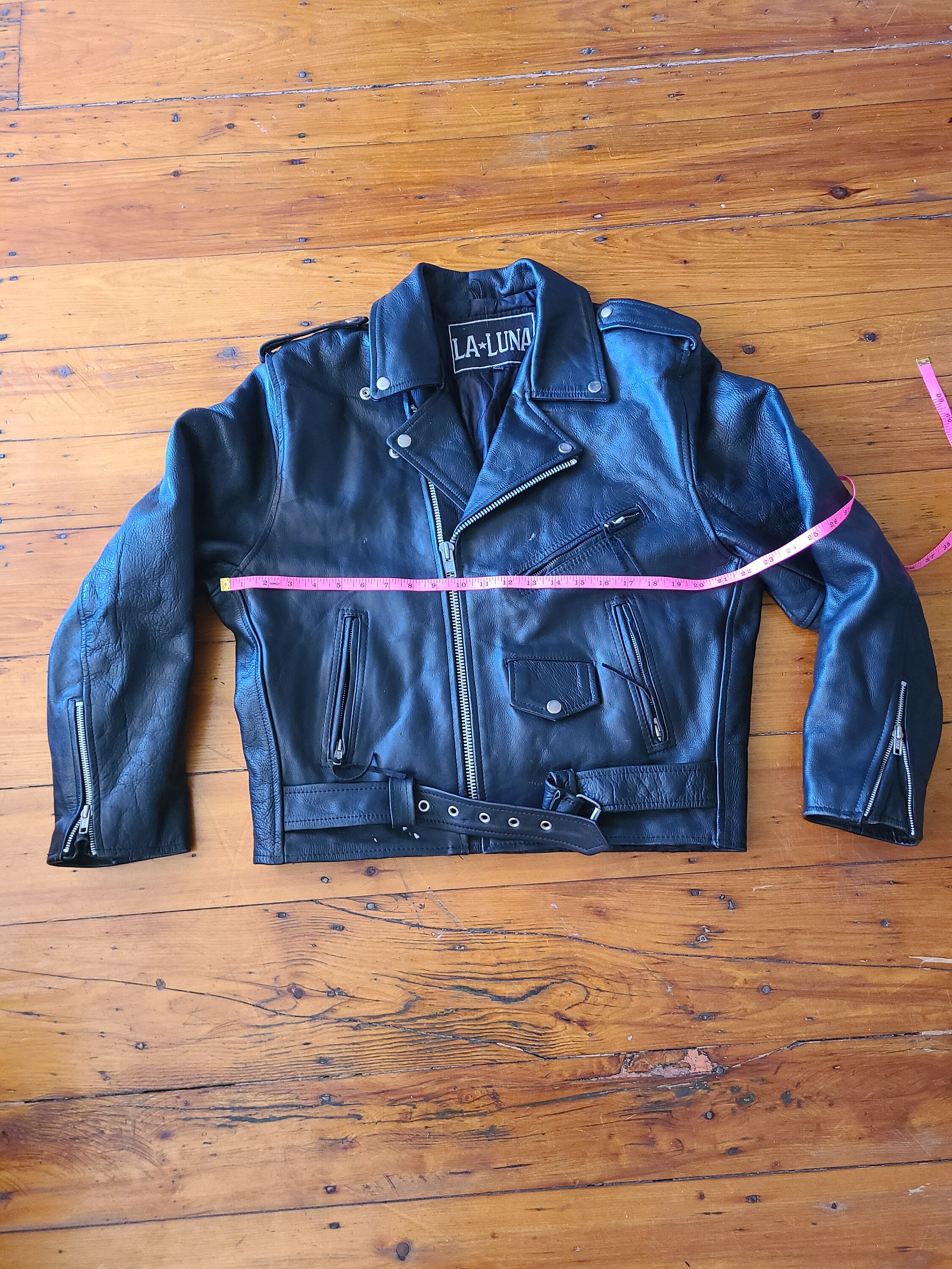 Vintage 90s Leather Motorcycle Jacket Sz 42 - Etsy