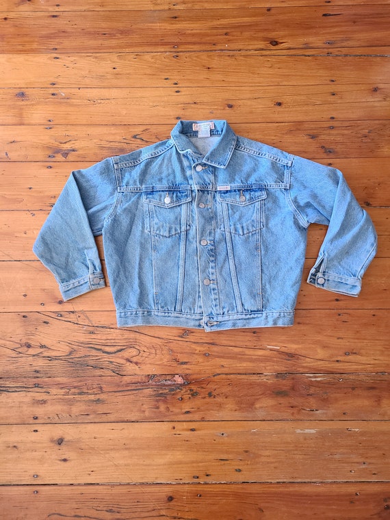 Vintage 90s Faded Guess Denim Jacket sz L
