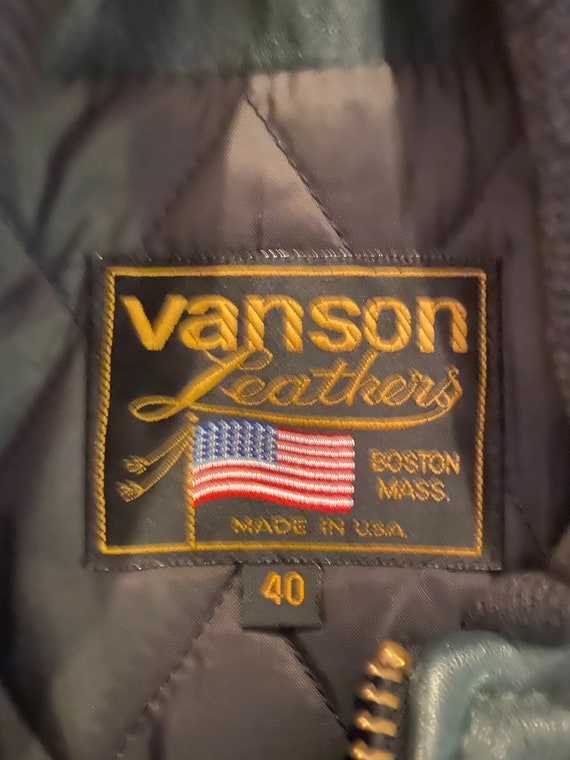 Vanson Bomber Leather Jacket sz 40 Made in USA - image 5