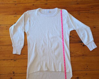 Vintage 80s Hanes Thermal Long Sleeve Shirt Sz L Made in USA - Etsy